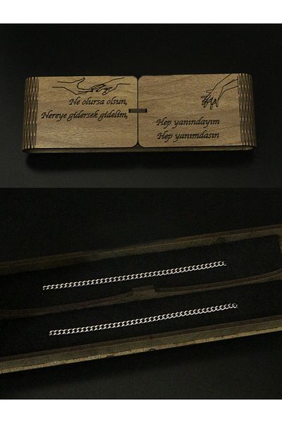 Dukkanka 2Pcs Infinite Love Dear Couple Bracelet Stainless Steel Special Gift Boxed