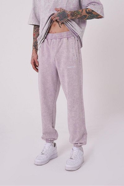 Machinist Pantaloni de sport pentru bărbați, relaxați, lavabili, cu pete gri perlat