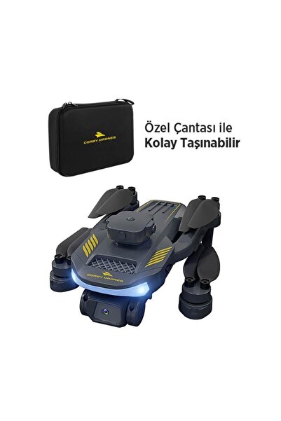 Corby Drones CX030 Skywalk Kablosuz Katlanabilir Hareketli Kamera 720p Smart Drone Siyah