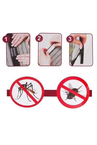 OEM Black Insect Screen with Magnets for Doors 1x2.2m