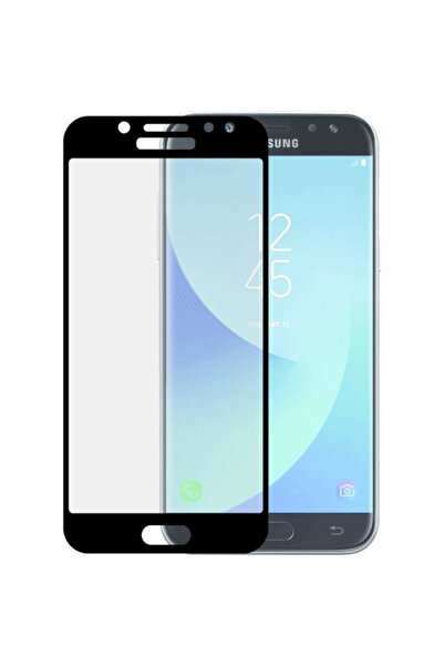 BLACK Samsung Galaxy J7 2017 καμπύλη γυάλινη προστατευτική μεμβράνη για ολόκλ...
