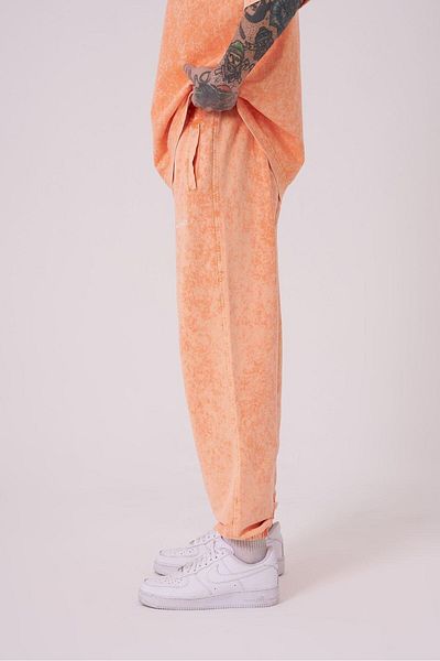 Machinist Men's Relaxed Washed Orange Spotted Sweatpants
