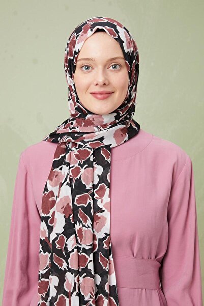 Levidor Burgundy patterned cotton shawl