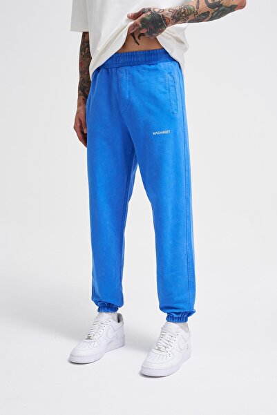 Machinist Ανδρικό πολυτελές βασικό πλενόμενο παντελόνι Jogger Soft Blue Spotted