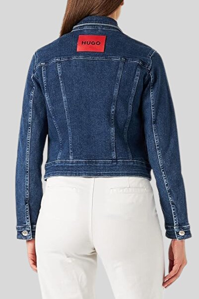 HUGO Kadın Jean Ceket Mavi 420