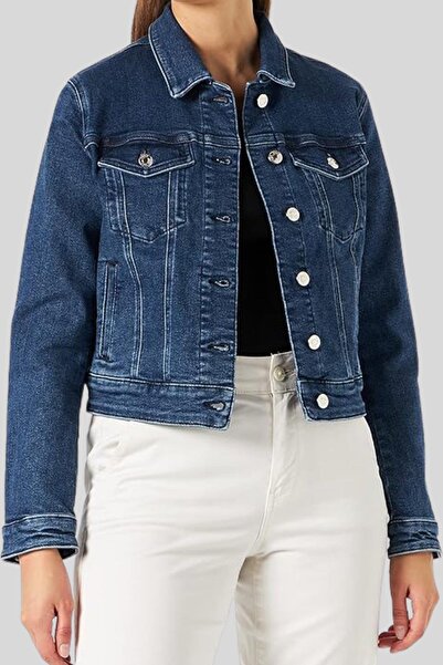 HUGO Kadın Jean Ceket Mavi 420