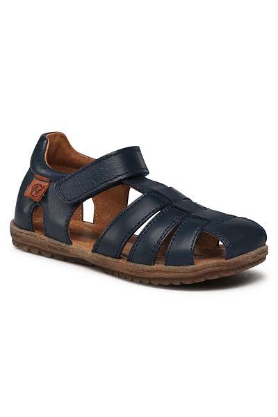 Naturino Sandale albastre pentru băieți NATURINO-1500724 01 SEE NAPPA SPAZZ BLEUMARIN S