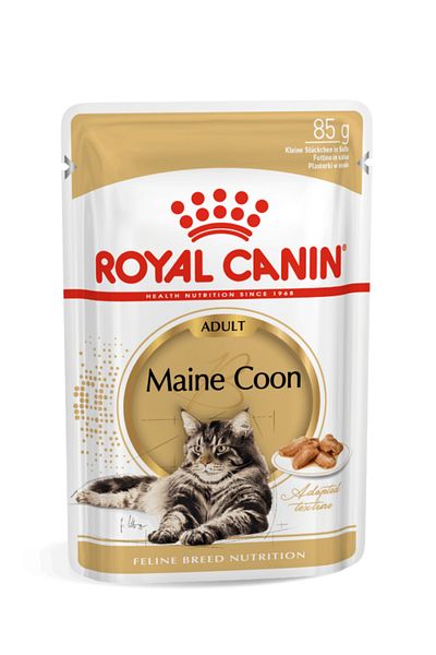 Royal Canin Feline Breed Nutrition Maine Coon (WET FOOD - 85G POUCH) Pack Of 6