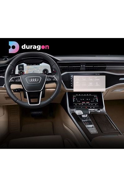 UNIVERSAL CAR Navigation Protection Film Audi A6 2018+, Duragon and Watches, Matte silicone, installation kit