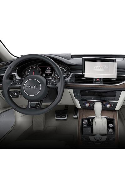 UNIVERSAL CAR Navigation Protection Film Audi A6 2011-2014, Duragon, silicone, installation kit