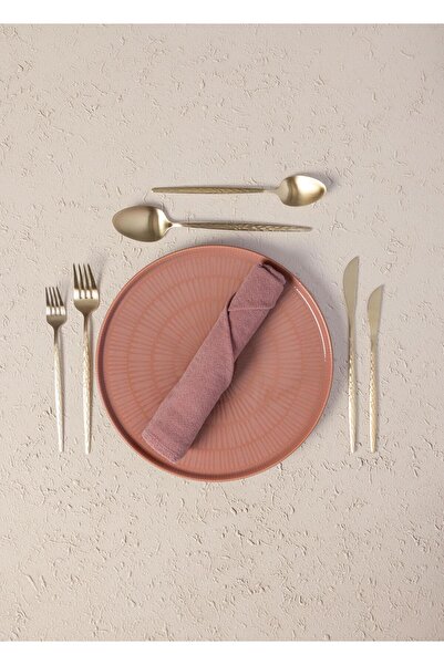 The Mia Shiny Cutlery Spoon Knife Set Matte Gold 24 Pieces