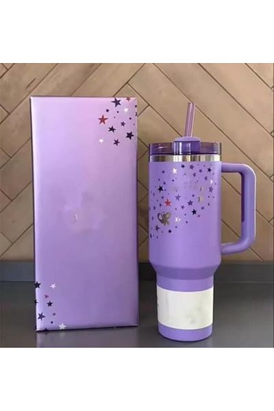 Generic Quencher H2.0 FlowState Stainless Steel Vacuum Insulated Tumbler with Lid and Straw, 40 oz (Star Pat