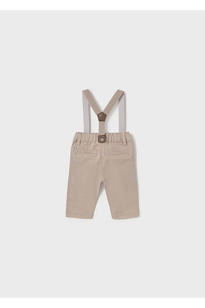 MAYORAL Baby Boy Suspender Pants - Cream