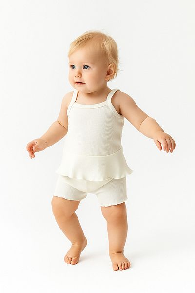 For My Baby Hanging Tshirt Shorts Girl 2 Piece Set