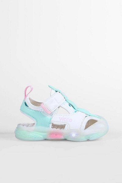 Vicco Live Lighted Baby Girl White Sandals