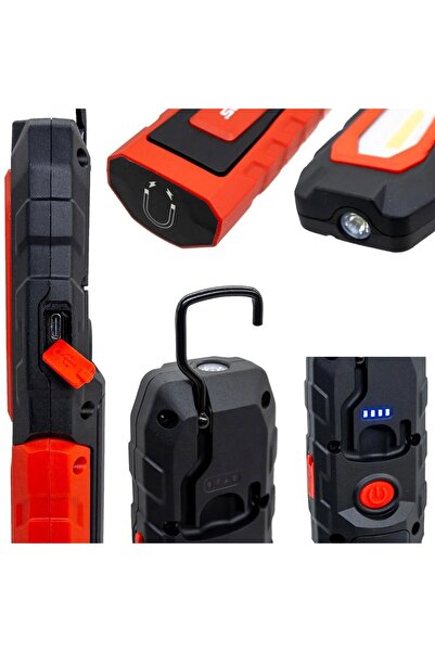 İzeltaş 14000005383 600 Lümen COB LED Şarjlı Büyük Boy Çalışma Lambası