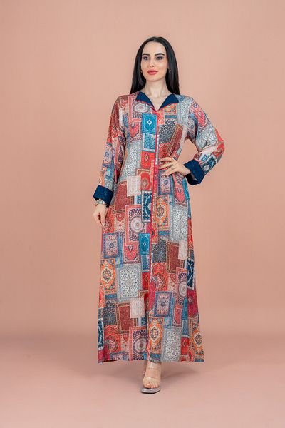IKKXA Pattern Printed Modern Jalabiya