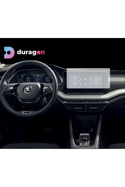 Skoda Navigation Protection Film 10'' Skoda Octavia 2024+, Duragon and Watches, Matte silicone, installation kit