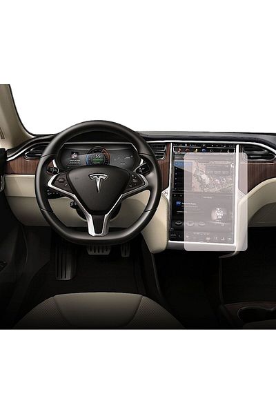 TESLA Navigation Screen Protector Tesla Model S 2012-2016, Duragon, Matte silicone, installation kit