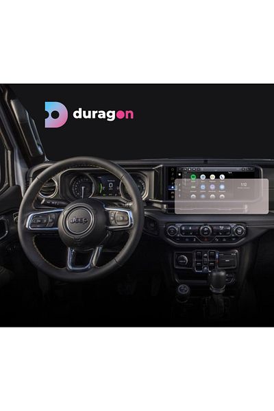 Jeep Navigation Protection Film Jeep Wrangler 4xe 2023+, Duragon, Matte silicone, installation kit