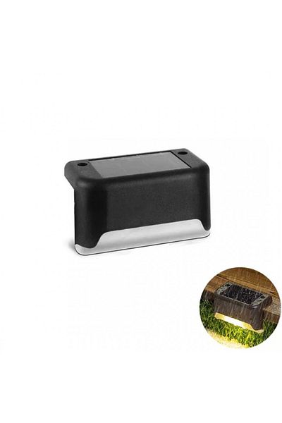 wei inox Lampa solara, pentru gard sau scari, rezistenta la apa, 300mAh, 7.7x3.7x2.8 cm