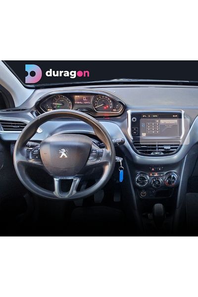 Citroen / Peugeot Folie Mata, Duragon, display protection, Central Navigation Peugeot 208 5 doors 2015-2019, silicone