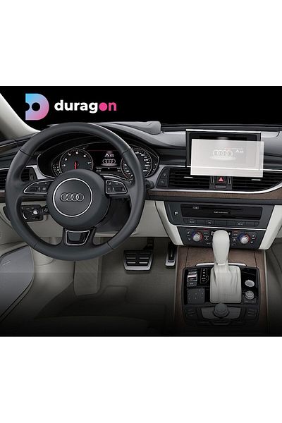 UNIVERSAL CAR Navigation Protection Film Audi A6 2011-2014, Duragon, silicone, installation kit