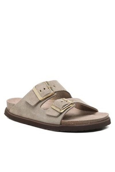 Genuins Women's Flip-flops gray GENUINS-G104350 HAWAII LEATHER SAND