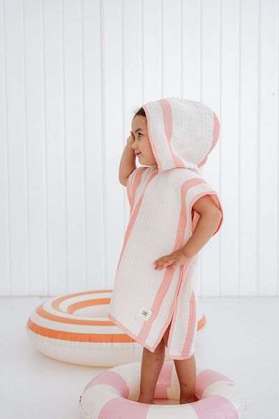 Tuğba Kuğu 4 Layer Muslin Poncho - Line Series