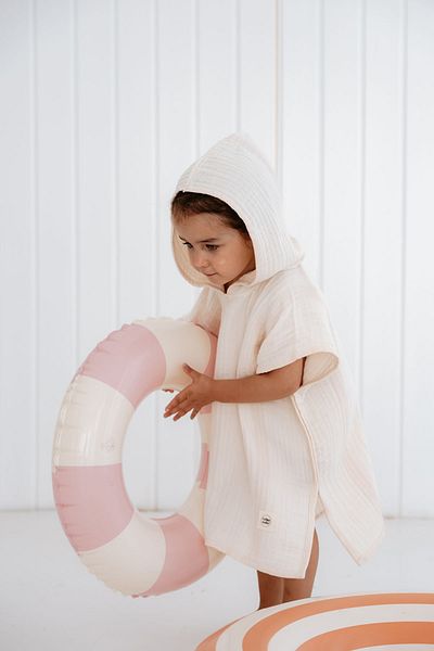 Tuğba Kuğu 4 Layer Muslin Poncho - Line Series