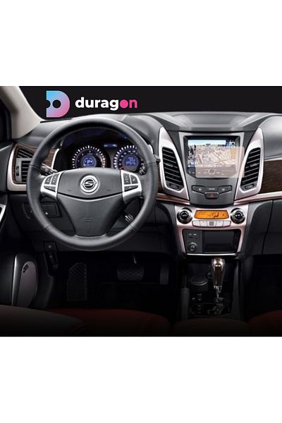 Ssangyong Kyron Duragon navigation display protection film, for Ssangyong Korando C 2013-2017, matte, installation kit