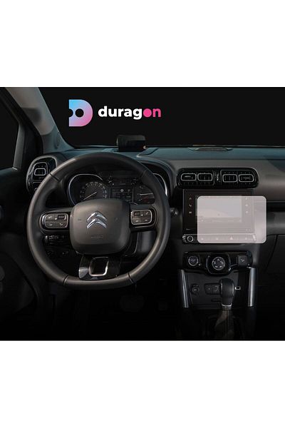 Citroen / Peugeot Display protection film, Duragon, Central navigation Citroen C3 Aircross 2021-2024, made of silicone