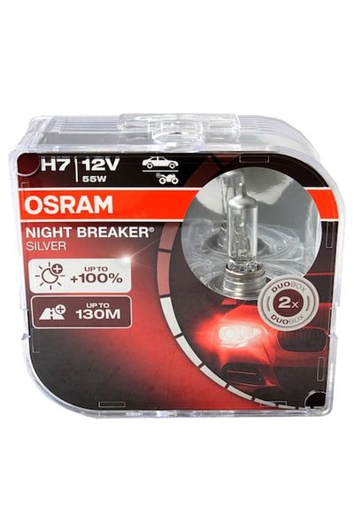 Osram Set 2 Becuri auto far OSRAM NIGHT BREAKER SILVER H7 12V 55W