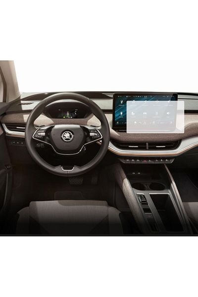 Skoda Navigation Protection Film Skoda Enyaq iV 2020+, Duragon, Matte silicone, installation kit