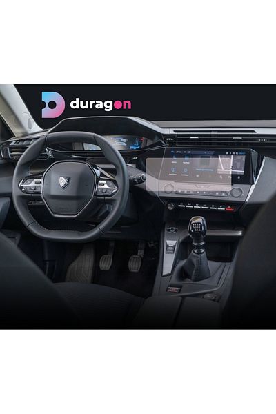 Citroen / Peugeot Navigation Protection Film Peugeot 308 2021+, Duragon, Matte silicone, installation kit