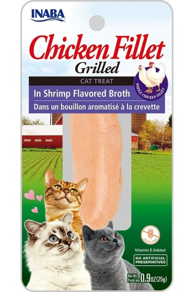 Inaba دجاج في مرق الروبيان 25 جرام عبوة من 6 قطع