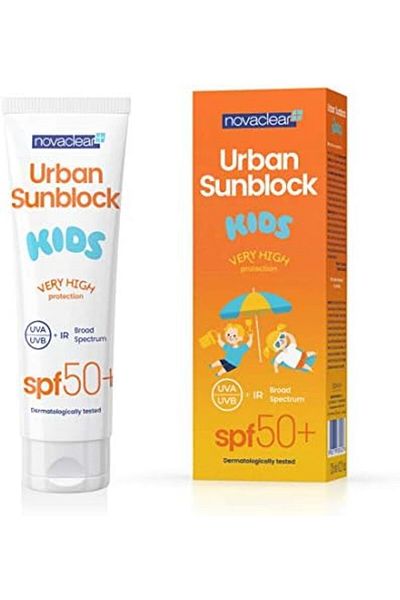 Novaclear Urban Sunblock SPF 50+ for Kids – Gentle Broad Spectrum Protection Sunscreen with Aloe V
