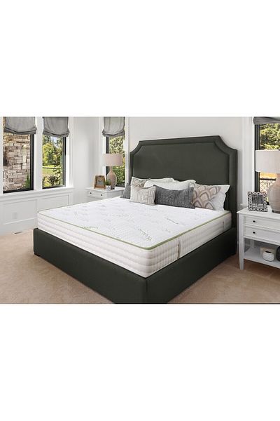 Green Future Premium Bamboo Memory Latex Mattress, 140x190 cm, H 26 cm, Pocket Springs, 7 Comfort Zones
