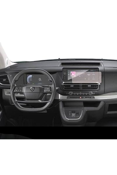 Citroen / Peugeot Navigation Protection Film Peugeot e-Traveller 2024+, Duragon, Matte silicone, installation kit