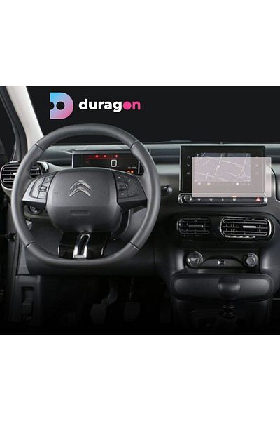 Citroen / Peugeot Navigation Protection Film Citroen C4 Cactus 2018-2020, Duragon, silicone, installation kit