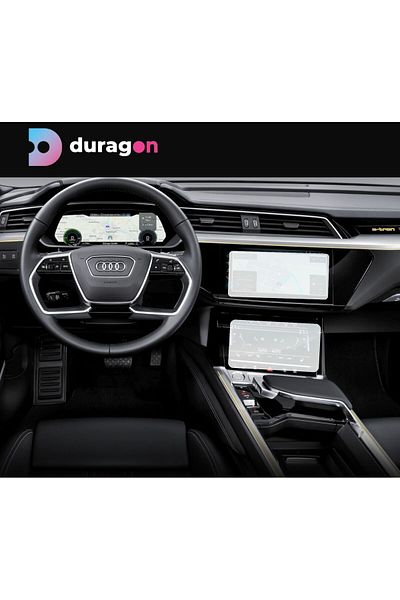 UNIVERSAL CAR Navigation Protection Film Audi e-tron 2019+, Duragon and AC Display, silicone, installation kit