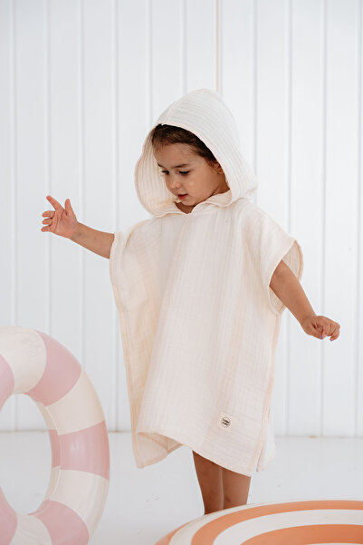 Tuğba Kuğu 4 Layer Muslin Poncho - Line Series