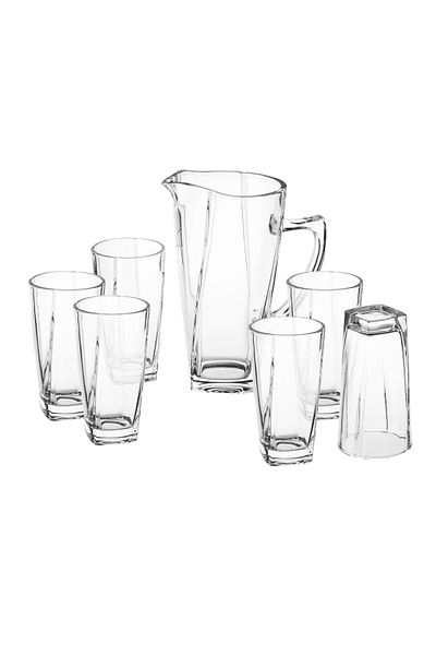 Delisoga Glass Jug and Glasses Set - 7 Pieces