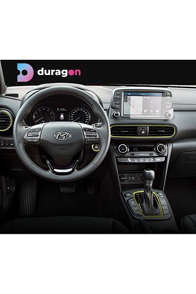 Hyundai Navigation Protection Film Hyundai Kona 2021-2022, Duragon, silicone, installation kit