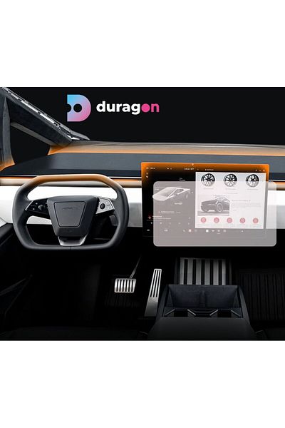 TESLA Tesla Cybertruck 2021+ Navigation Screen Protector, Duragon, silicone, installation kit