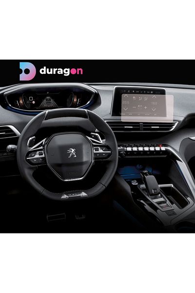 Citroen / Peugeot Navigation Protection Film Peugeot 5008 2016-2020, Duragon, Matte silicone, installation kit