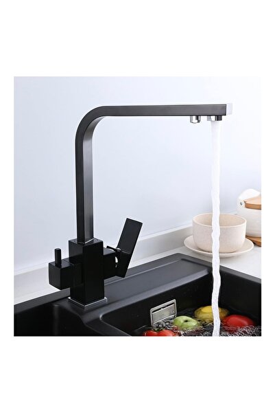 İyem 3 Way Black Kitchen Sink Faucet with Purification Outlet 1St Snif Domestic Production