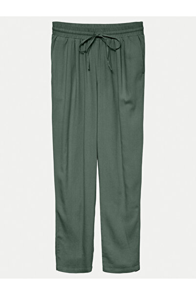Vero Moda Pantaloni damă din material textil verzi VERO MODA-10279691 LAUREL ...