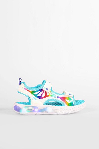 Vicco But Lighted Girls Preschool White Sandals