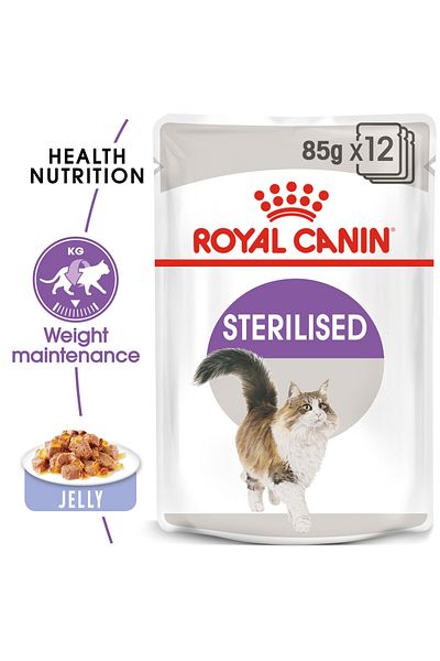 Royal Canin Feline Health Nutrition Sterilised Jelly (WET FOOD - 85G POUCHES) Pack Of 6